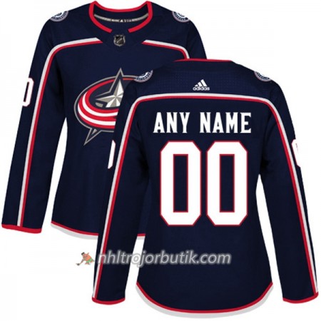 Dame Ishockey Columbus Blue Jackets Tröja med eget tryck Adidas 2017-2018 Marinblå Authentic Dame Ishockey Columbus Blue Jackets Tröja med eget tryck Adidas 2017-2018 Marinblå Authentic